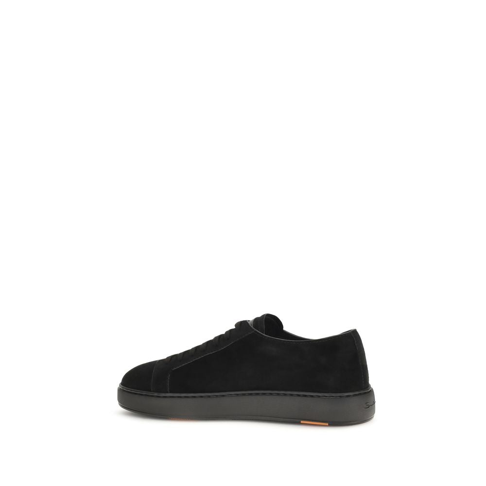 Sneakers by Santoni for men in bos taurus calf suede leather black features an versatile design from the Men's Low Top Bos Taurus Calf Suede Leather Sneakers collection, highlighting a versatile low-top style for a premium, high-fashion look.