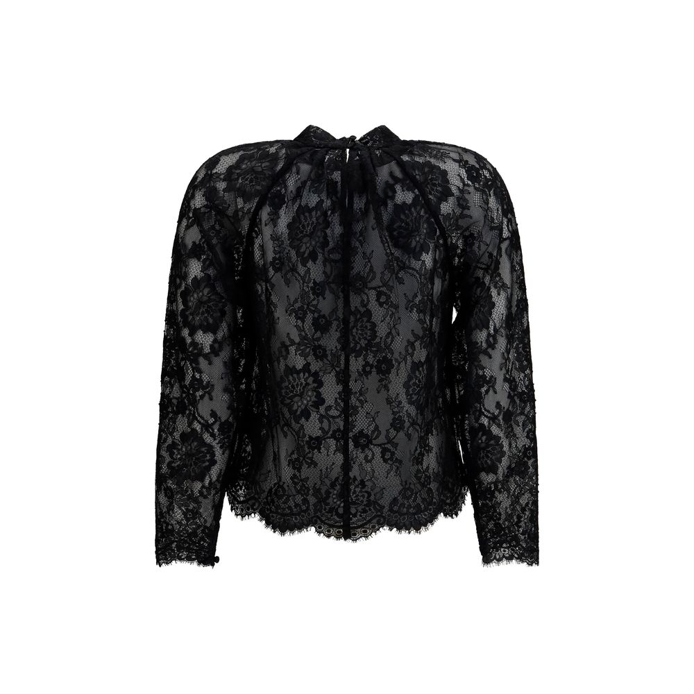 Blouse by Self-Portrait for women in lyocell polyamide & viscose black, featuring a nuanced and nuanced for a sophisticated finish.