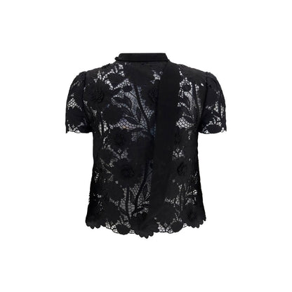 Self-Portrait Black Polyester Blouse