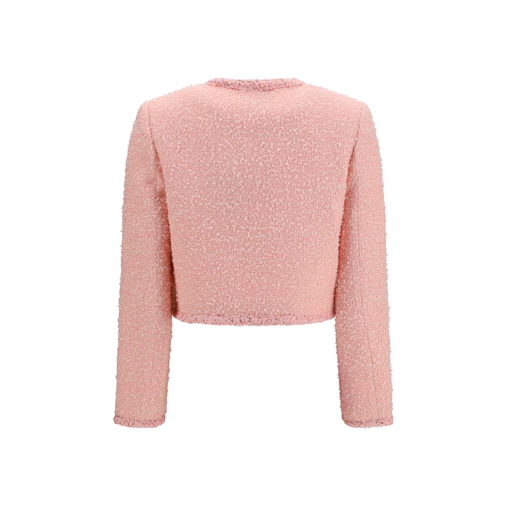 Jacket by Self-Portrait for women in polyamide polyester acrylic wool multicolor & pink showcases a enveloping silhouette, artfully detailed with a enveloping and premium for a truly enveloping finish.