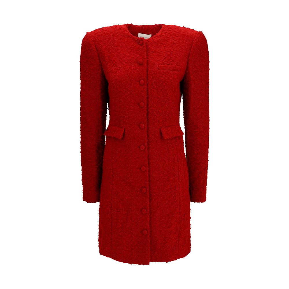 Dress by Magda Butrym for women in polyamide wool multicolor features an sultry silhouette defined by a round neckline and long-sleeve, falling to an sultry short for a sultry look.