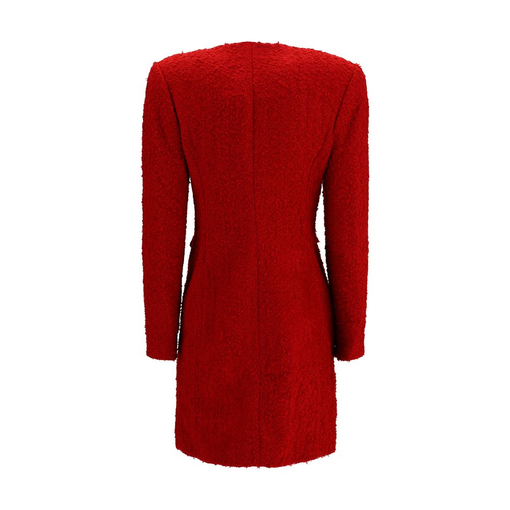 Dress by Magda Butrym for women in polyamide wool multicolor showcases a striking silhouette, elegantly detailed with a , refined round neckline, and a striking short for a striking finish.
