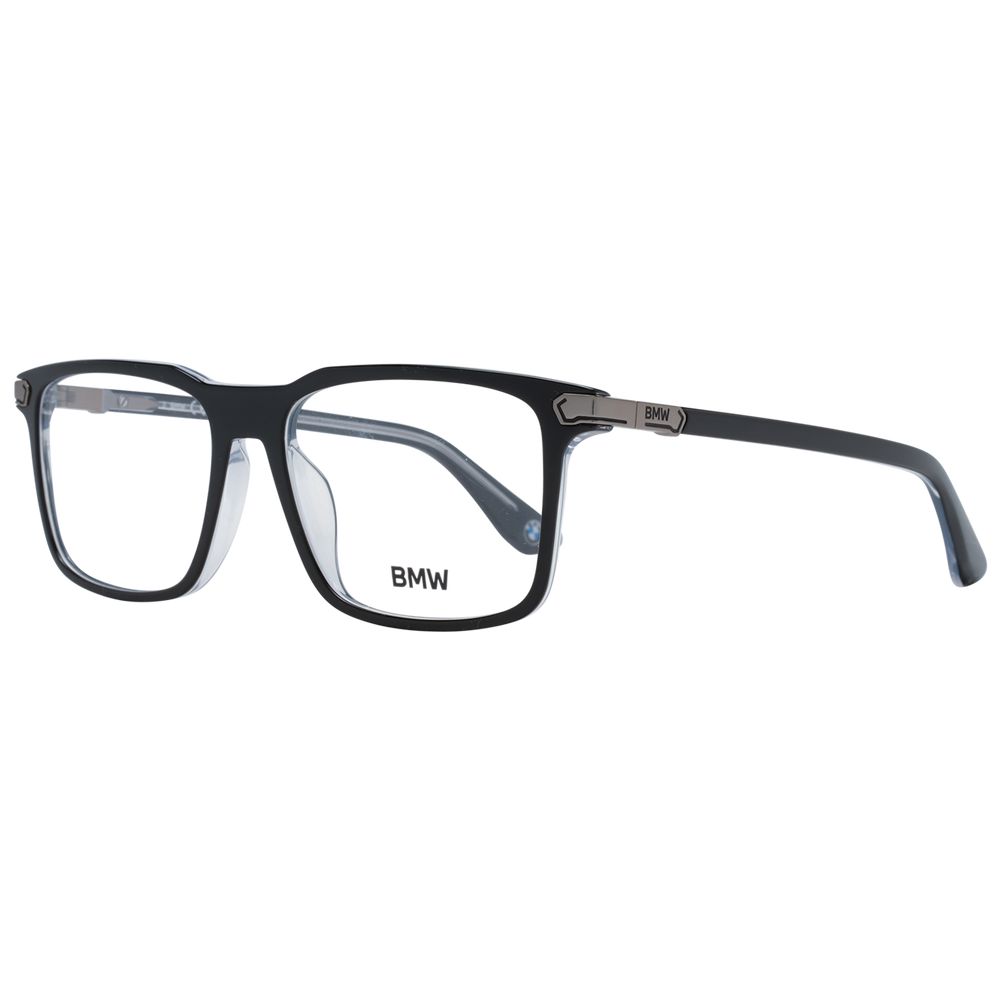 Eyeglasses Frames by BMW for men in plastic black features a refined silhouette, showcasing a refined black coloured frame and full-frame frame design for a sophisticated, premium look.
