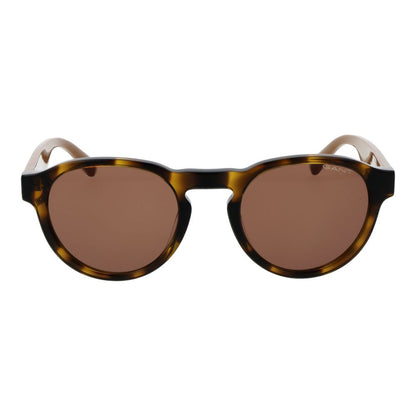 Gant Panto Non-Polarized Dark-Tint Metal & Acetate Sunglasses - Brown