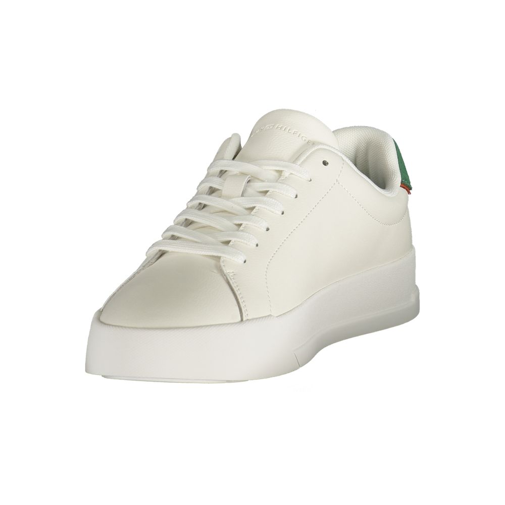 Athletic Sneakers Tommy Hilfiger men polyester polyurethane leather green, white & print featuring a avant-garde Men's Athletic Polyester Polyurethane Leather Sneakers design with a avant-garde athletic style for a refined finish.