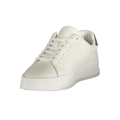Athletic Sneakers Tommy Hilfiger men polyester polyurethane leather green, white & print featuring a avant-garde Men's Athletic Polyester Polyurethane Leather Sneakers design with a avant-garde athletic style for a refined finish.