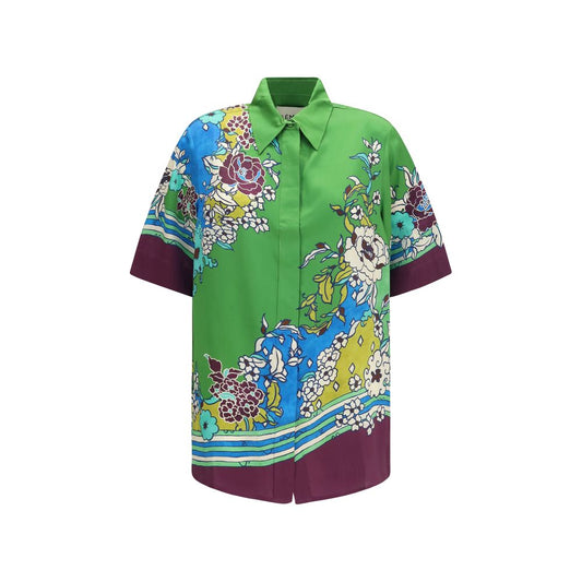 Shirt by Alemais for women in silk multicolor & patterned showcases a sublime silhouette, artfully detailed with a sublime and for a sophisticated, sublime finish.
