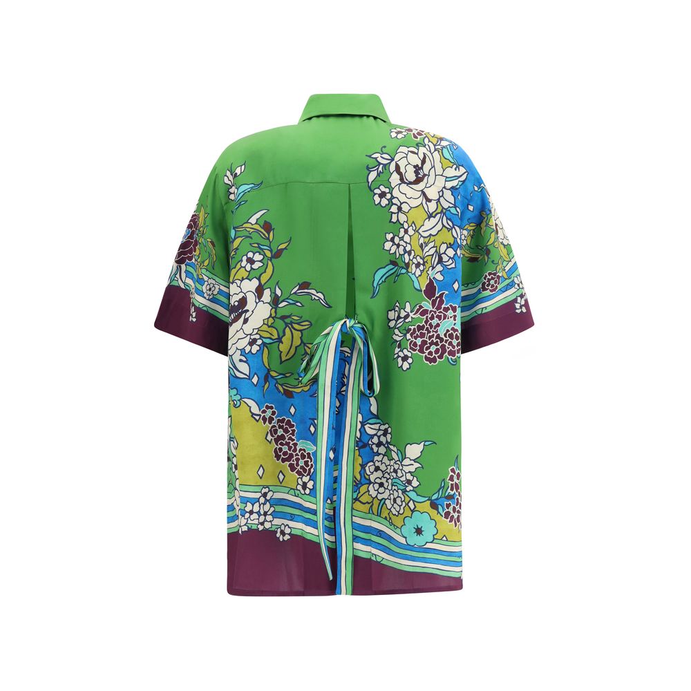 Shirt by Alemais for women in silk multicolor & patterned features an architectural silhouette with a refined and elegant for a architectural look.