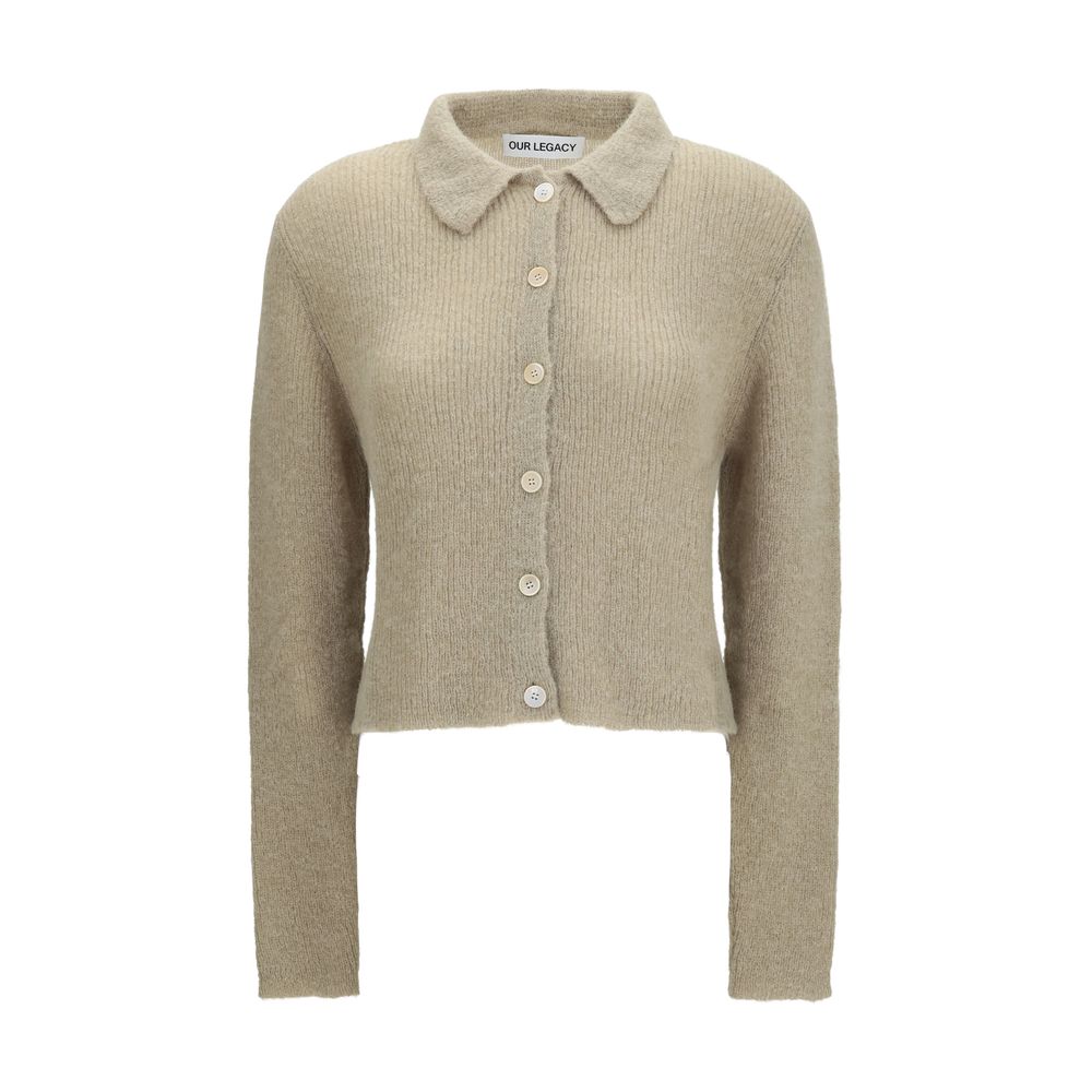 Sweater by Our Legacy for women in polyamide merino & alpaca wool beige features an tactile silhouette, showcasing a sophisticated and tactile for a refined finish.