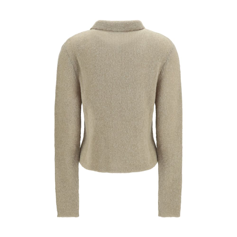 Sweater by Our Legacy for women in polyamide merino & alpaca wool beige showcases a discreet silhouette, finished with a discreet and for a discreet look.