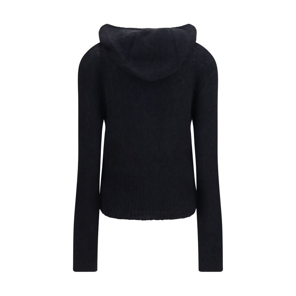 Sweatshirt Hoodie by Our Legacy for women in polyamide merino & alpaca wool black features an dramatic silhouette, showcasing a sophisticated hooded neckline and dramatic for a refined, modern aesthetic.