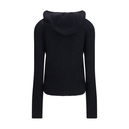 Sweatshirt Hoodie by Our Legacy for women in polyamide merino & alpaca wool black features an dramatic silhouette, showcasing a sophisticated hooded neckline and dramatic for a refined, modern aesthetic.