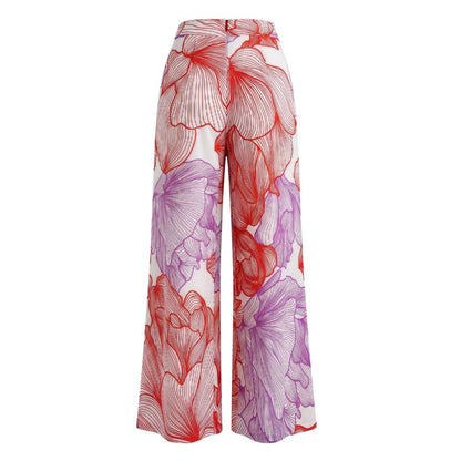 Malo Red Cotton Women Pants