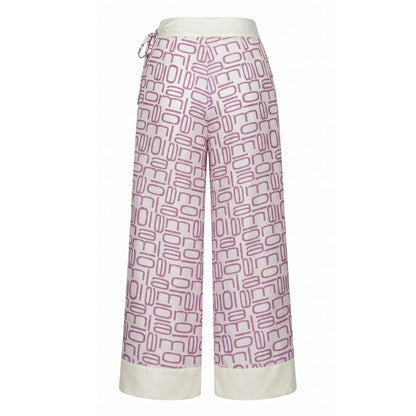 Malo Purple Silk Women Pants