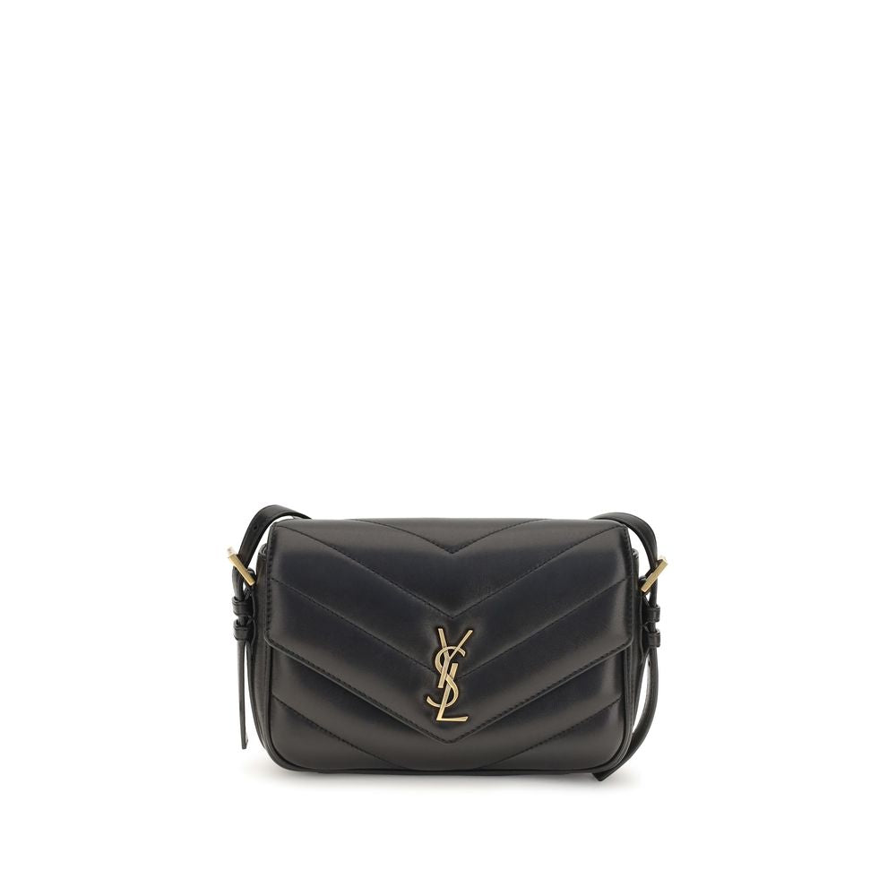 Quilted 2-in-1 Shoulder & Crossbody Bag by Saint Laurent for women in lambskin leather black, chevron & signature features a effortless chic silhouette with a secure , ample , and versatile crossbody-strap & shoulder-strap for a effortless chic finish.