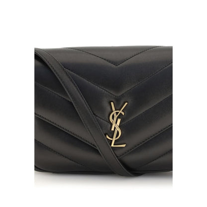 Quilted 2-in-1 Shoulder & Crossbody Bag by Saint Laurent for women in lambskin leather black, chevron & signature features an effortlessly chic silhouette with a secure , ample , and versatile crossbody-strap & shoulder-strap for effortlessly chic everyday luxury.