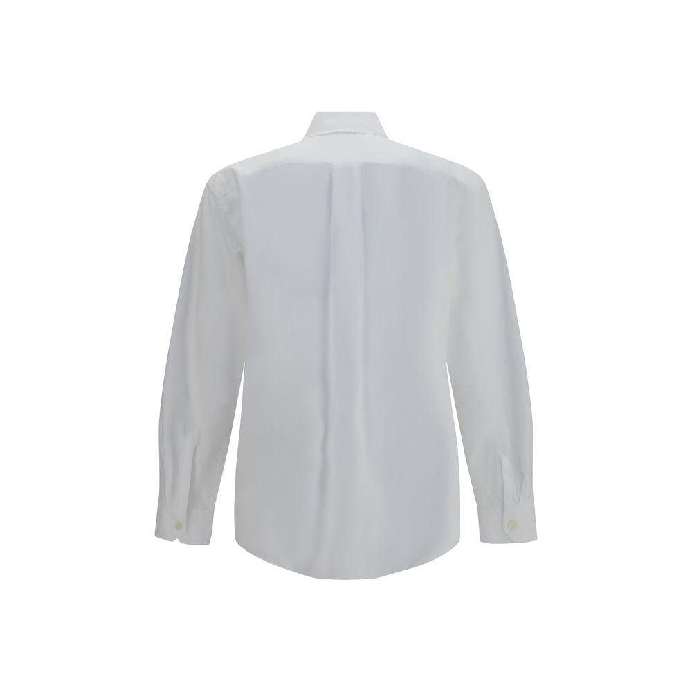 Dress Shirt by Our Legacy for men in lyocell & cotton pearl & white showcases a sharp silhouette, elegantly detailed with a sharp and sharp .