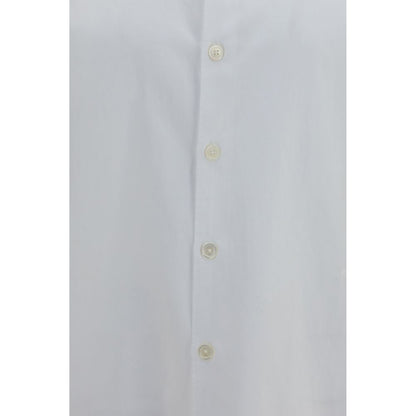 Dress Shirt by Our Legacy for men in lyocell & cotton pearl & white features an architectural silhouette with a refined and elegant for a architectural look.