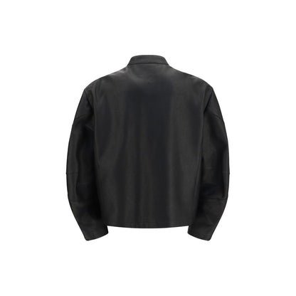 Gucci Horsebit Men's Biker Bos Taurus Bull & Calf Leather Jacket - Black