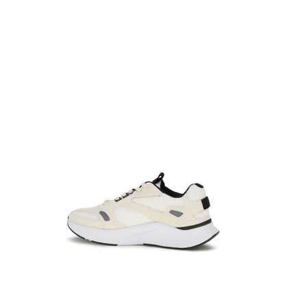 Sneakers by Valentino Garavani for men in suede leather gold, white, signature-print & print presents a sumptuous silhouette, artfully capturing the essence of the V Logo Men's Low Top Suede Leather Sneakers with its sumptuous low-top style design.