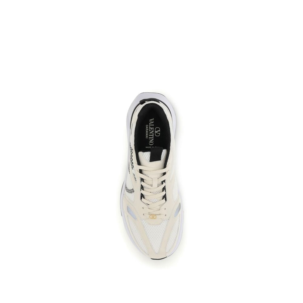 Sneakers by Valentino Garavani for men in suede leather gold, white, signature-print & print features a chic design, perfectly showcasing the chic low-top style of this V Logo Men's Low Top Suede Leather Sneakers.