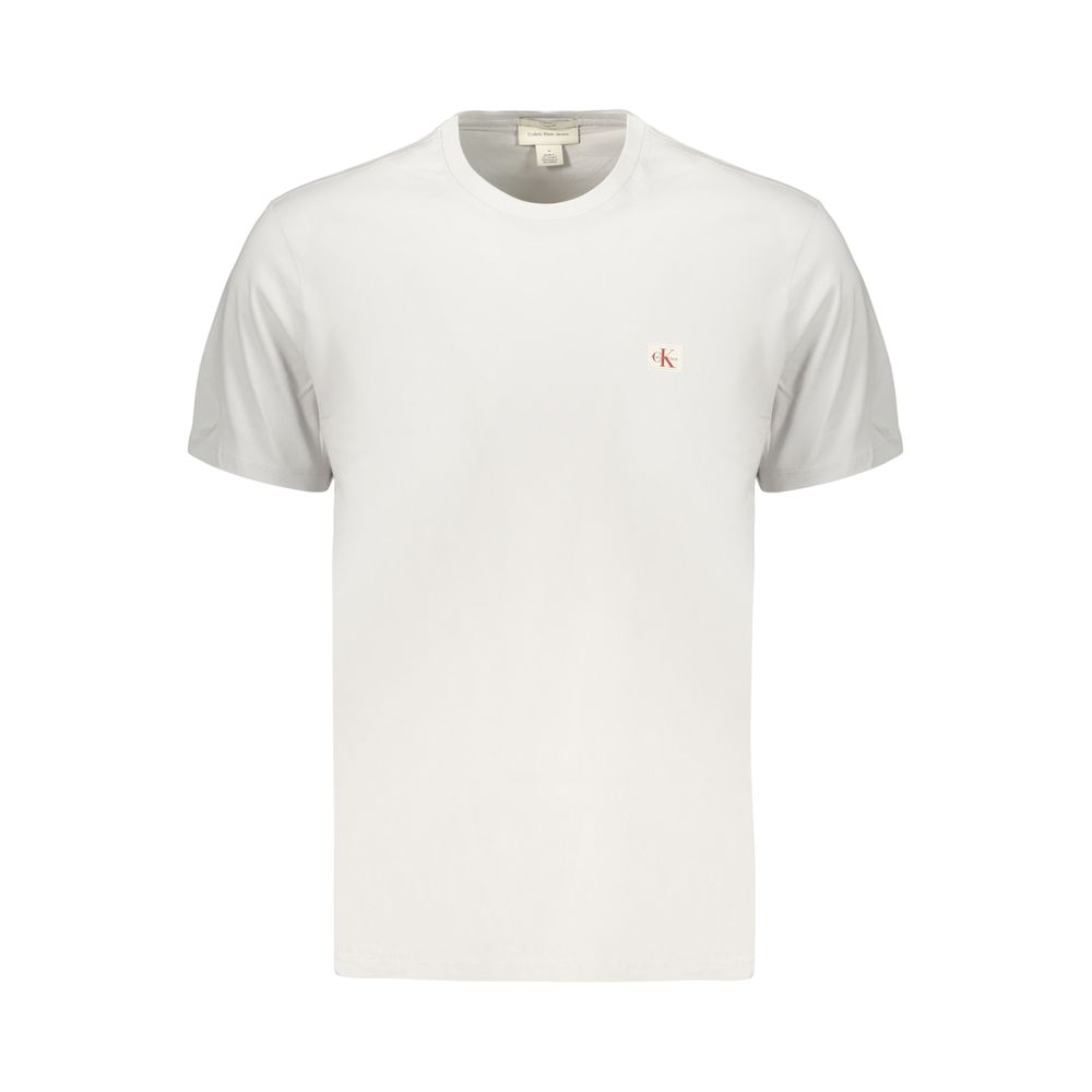 T-Shirt by Calvin Klein for men in cotton gray showcases a chic silhouette, artfully detailed with a chic crew neckline and for a chic finish.