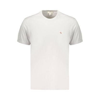 T-Shirt by Calvin Klein for men in cotton gray showcases a chic silhouette, artfully detailed with a chic crew neckline and for a chic finish.
