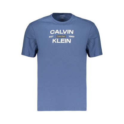 Calvin Klein Men's Crew Neck Denim Cotton T-Shirt - Blue Print