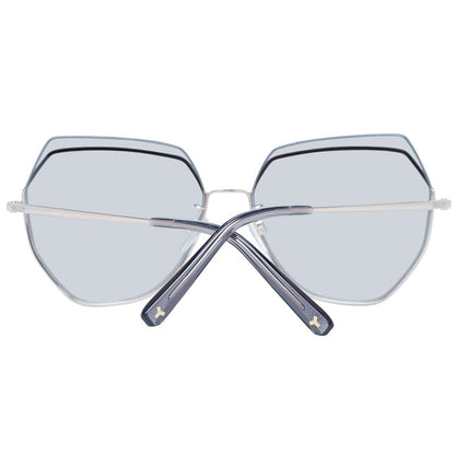 Sunglasses by Bally for women in rose-gold features an ethereal half-rim trapezium frame design with rose-gold coloured frame frames and mirrored category-2-medium-tint lens for a ethereal finish.