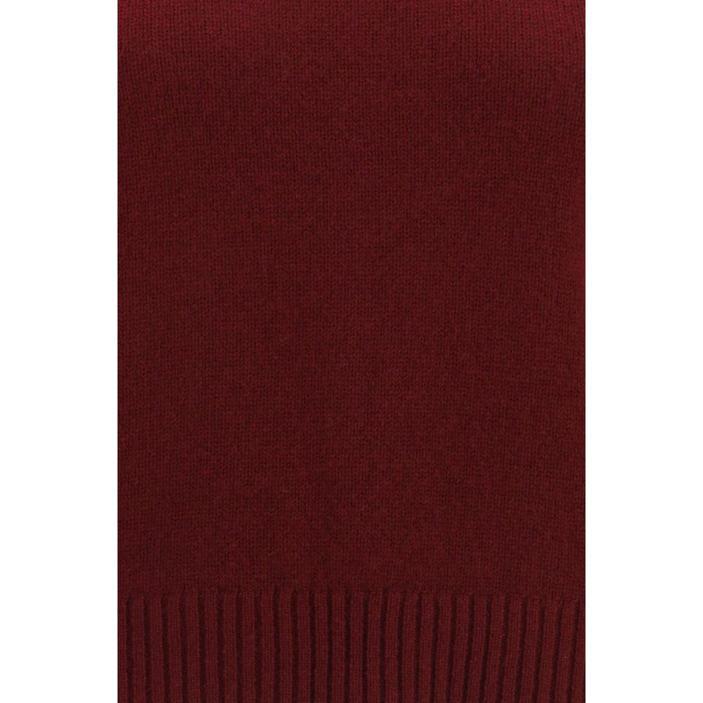 Sweater by Lisa Yang for women in cashmere & capra leather bordeaux features an polished silhouette, showcasing refined and a sophisticated for a truly polished finish.
