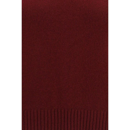 Sweater by Lisa Yang for women in cashmere & capra leather bordeaux features an polished silhouette, showcasing refined and a sophisticated for a truly polished finish.