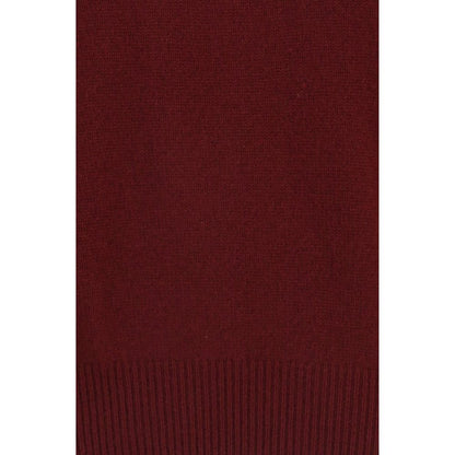 Sweater by Lisa Yang for women in cashmere & capra leather bordeaux showcases a discreet silhouette, finished with a discreet and for a discreet look.