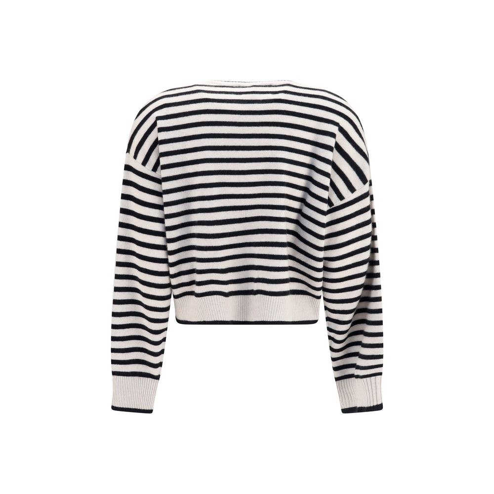 Cardigan by Lisa Yang for women in cashmere & capra leather multicolor, patterned & striped features an crisp silhouette, showcasing a sophisticated and detail for a truly crisp finish.