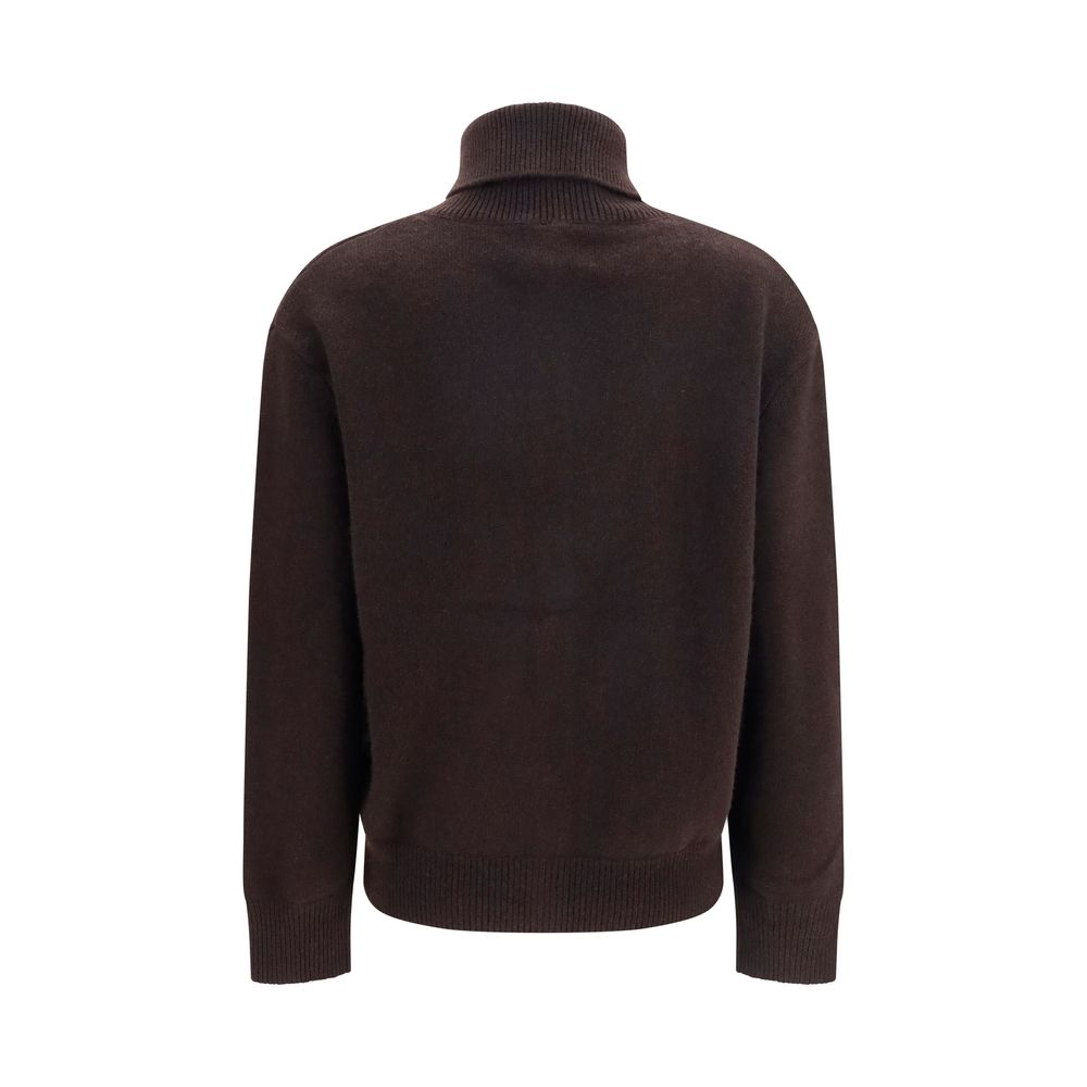 Cardigan by Lisa Yang for women in cashmere & capra leather brown features an impeccable silhouette, showcasing a sophisticated and detail for a truly impeccable finish.