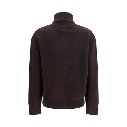 Cardigan by Lisa Yang for women in cashmere & capra leather brown features an impeccable silhouette, showcasing a sophisticated and detail for a truly impeccable finish.