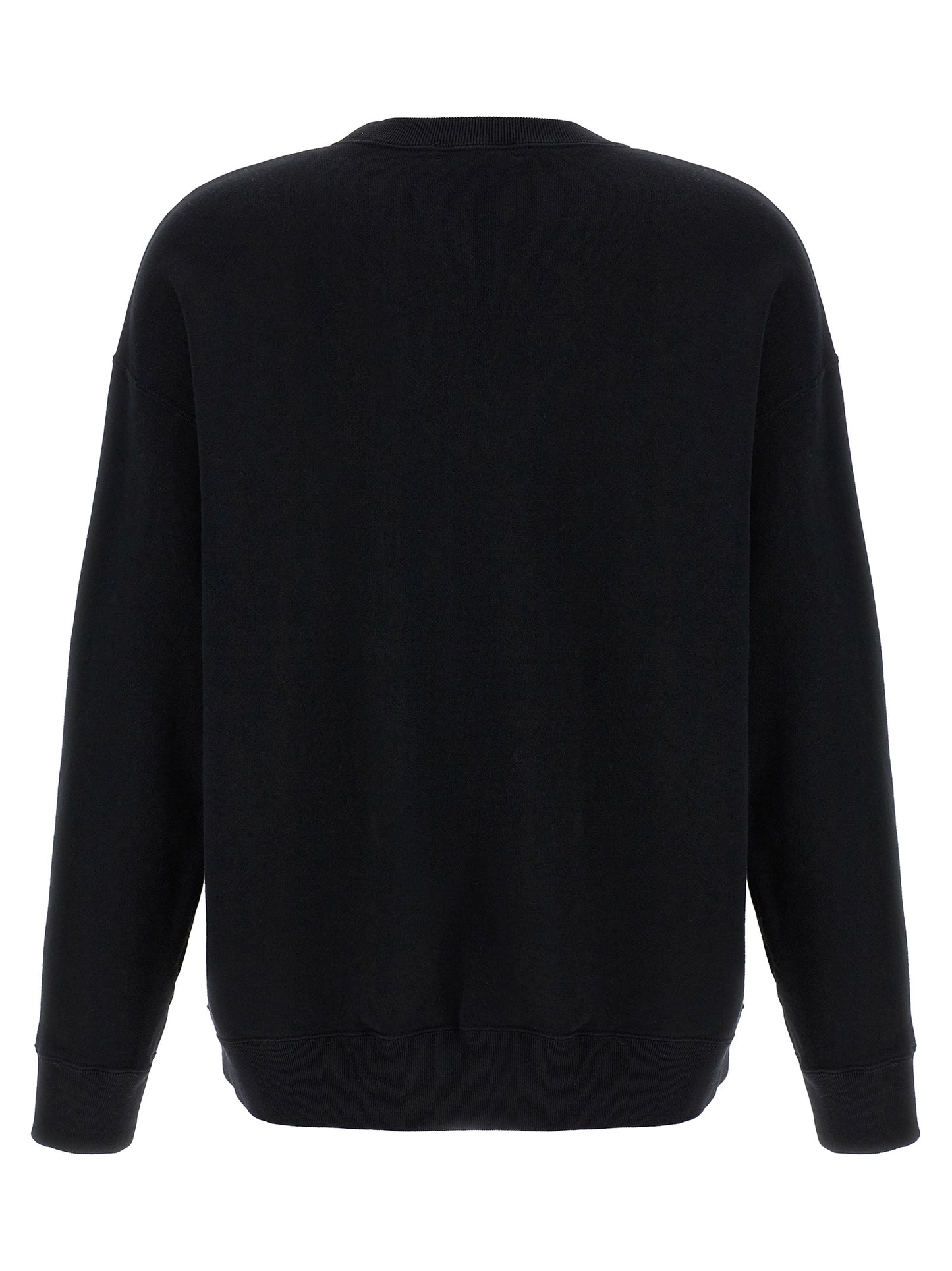 Activewear Sweatshirt by Undercover for women in cotton black & print presents a dynamic silhouette, featuring a dynamic crew neckline and detailed with functional breathable-design.