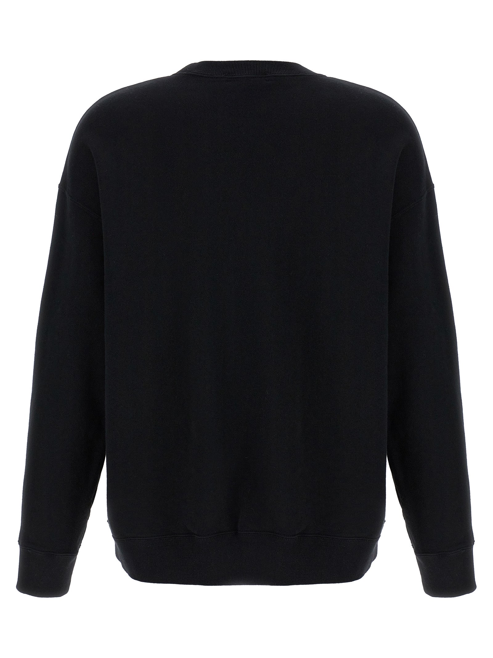 Activewear Sweatshirt by Undercover for women in cotton black & print presents a dynamic silhouette, featuring a dynamic crew neckline and detailed with functional breathable-design.