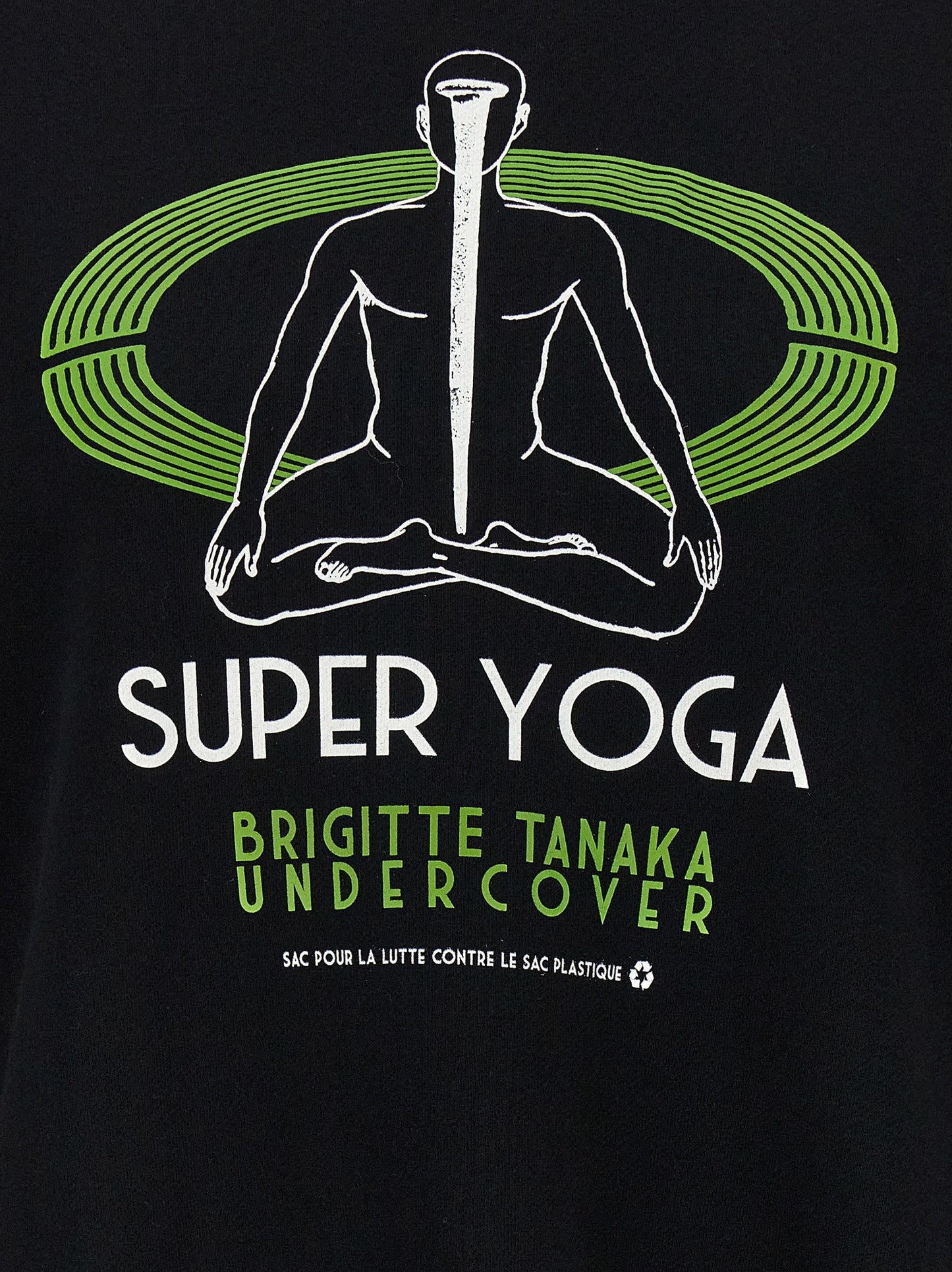 Activewear Sweatshirt by Undercover for women in cotton black & print showcases a athletic silhouette with sleeves, a athletic , and high-performance breathable-design for a athletic aesthetic.