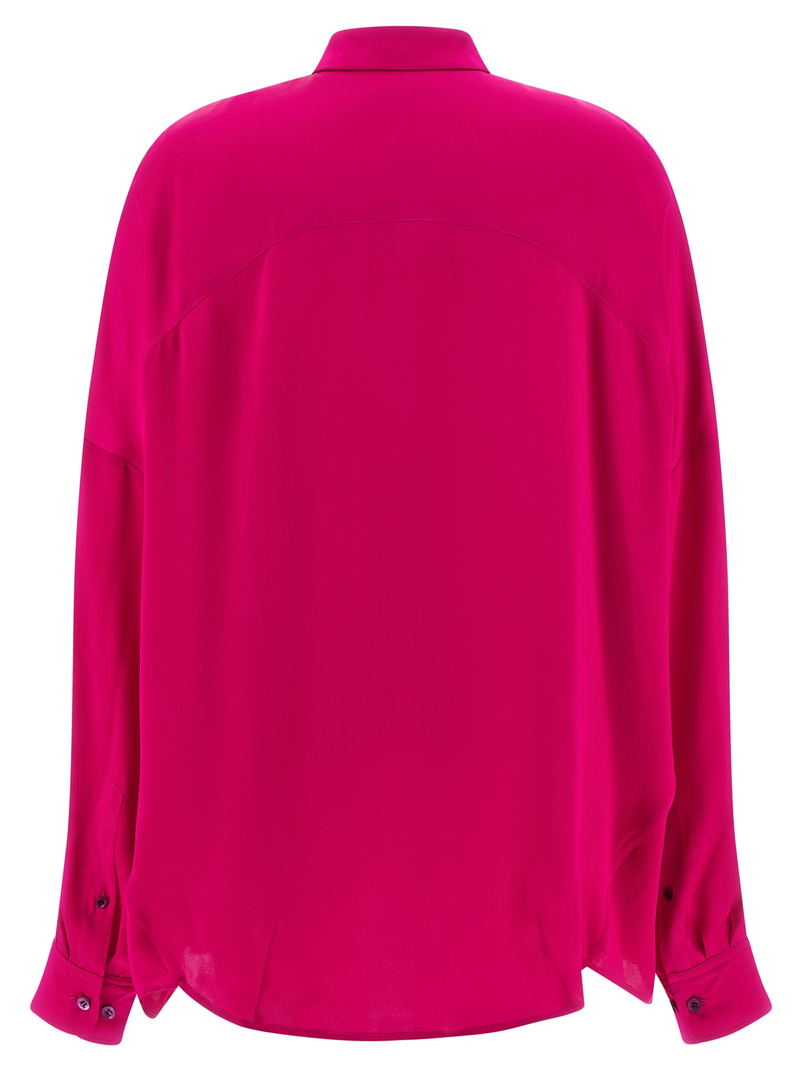 Blouse by Dries Van Noten for women in silk fuchsia features an polished silhouette, showcasing a sophisticated and detail for a truly polished finish.