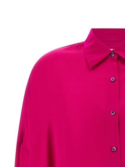 Blouse by Dries Van Noten for women in silk fuchsia, featuring a nuanced and nuanced for a sophisticated finish.