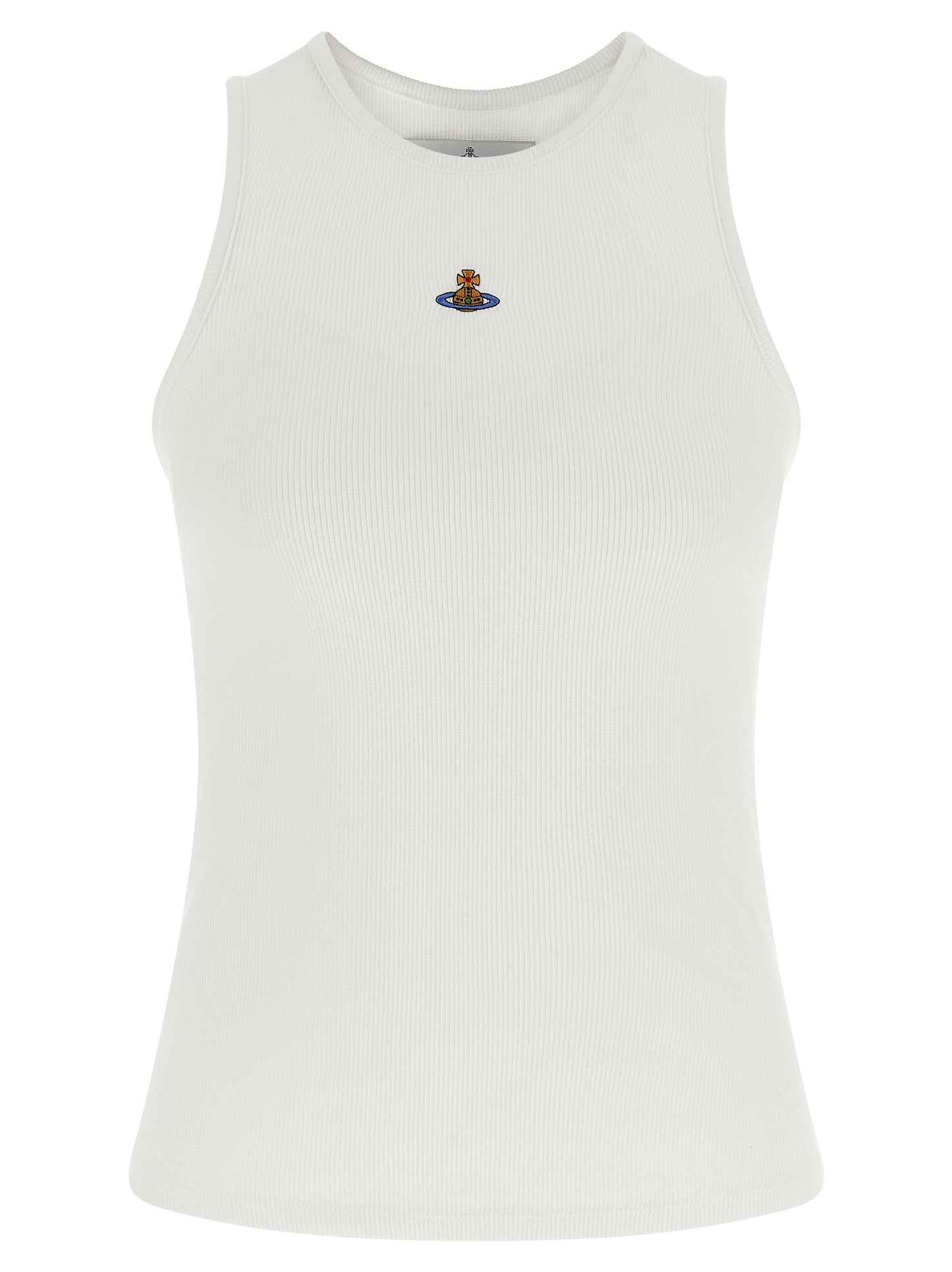 Vivienne Westwood White Cotton Sleeveles T-Shirt
