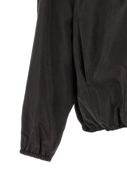 SSSTEIN Men's Silk & Nylon Windbreaker Jacket - Brown