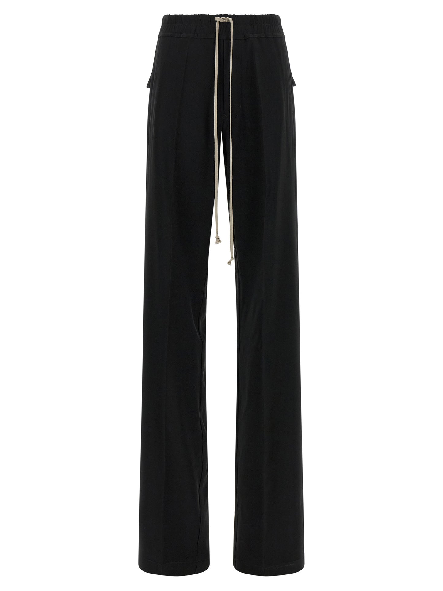 Casual Pants by Rick Owens for women in acetate & viscose black features a refined silhouette with a refined wide, defined by a and a refined long for a refined finish.