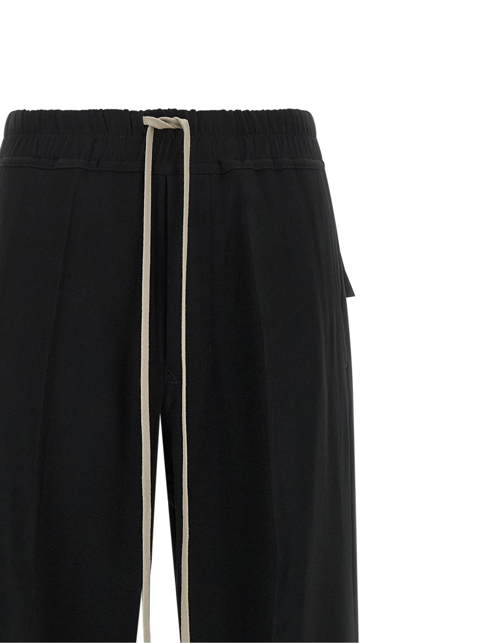 Casual Pants by Rick Owens for women in acetate & viscose black features an refined tailoring silhouette, showcasing a premium wide with a and long cut for a refined tailoring look.