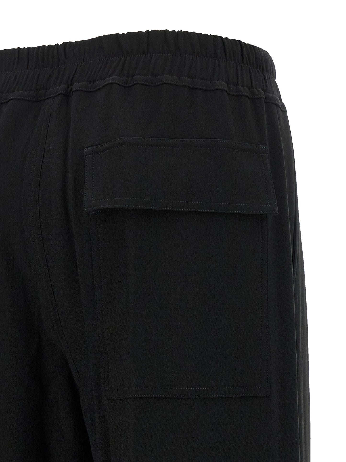 Casual Pants by Rick Owens for women in acetate & viscose black presents a refined pantology silhouette, artfully defined by a refined pantology wide, long, and a sophisticated .