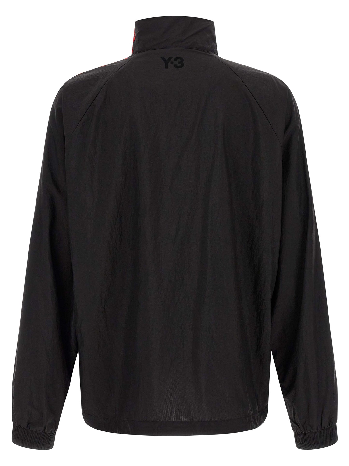 Sweatshirt by Y-3 for men in polyamide gradient, black, red, signature & striped presents a smart casual silhouette, featuring a smart casual high-neck neckline and for a sophisticated look.