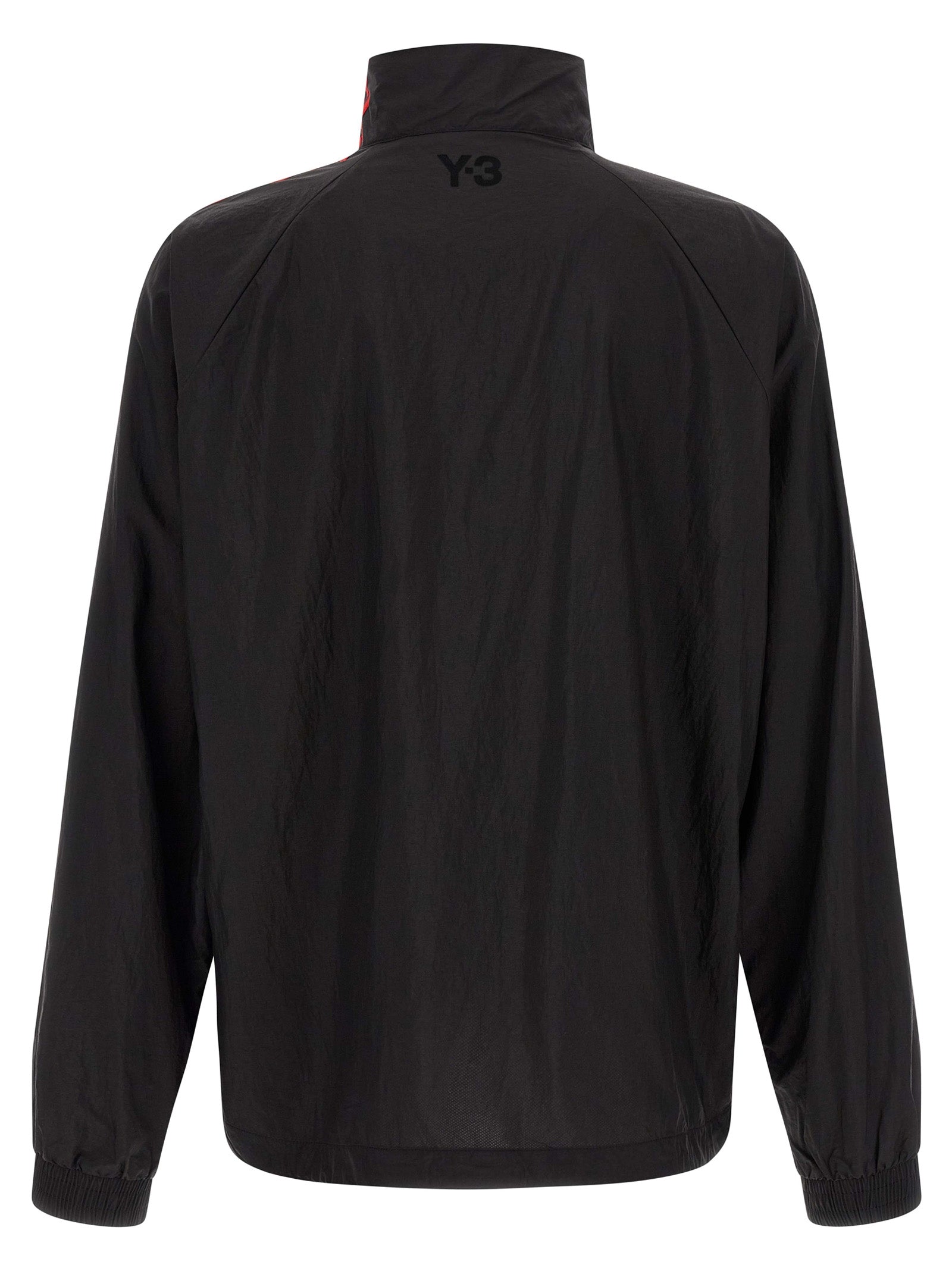 Sweatshirt by Y-3 for men in polyamide gradient, black, red, signature & striped presents a smart casual silhouette, featuring a smart casual high-neck neckline and for a sophisticated look.