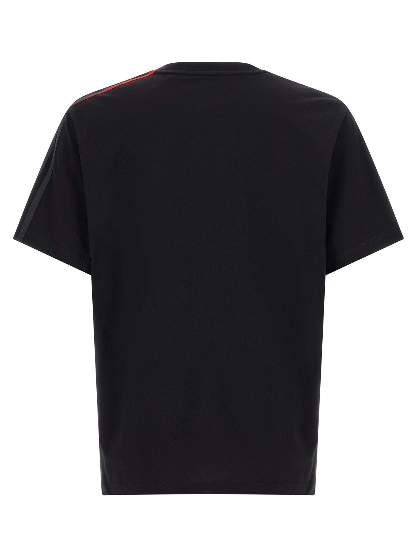 T-Shirt by Y-3 for men in cotton gradient, black, red & striped features an on trend silhouette, perfectly showcasing a on trend and for an elevated aesthetic.
