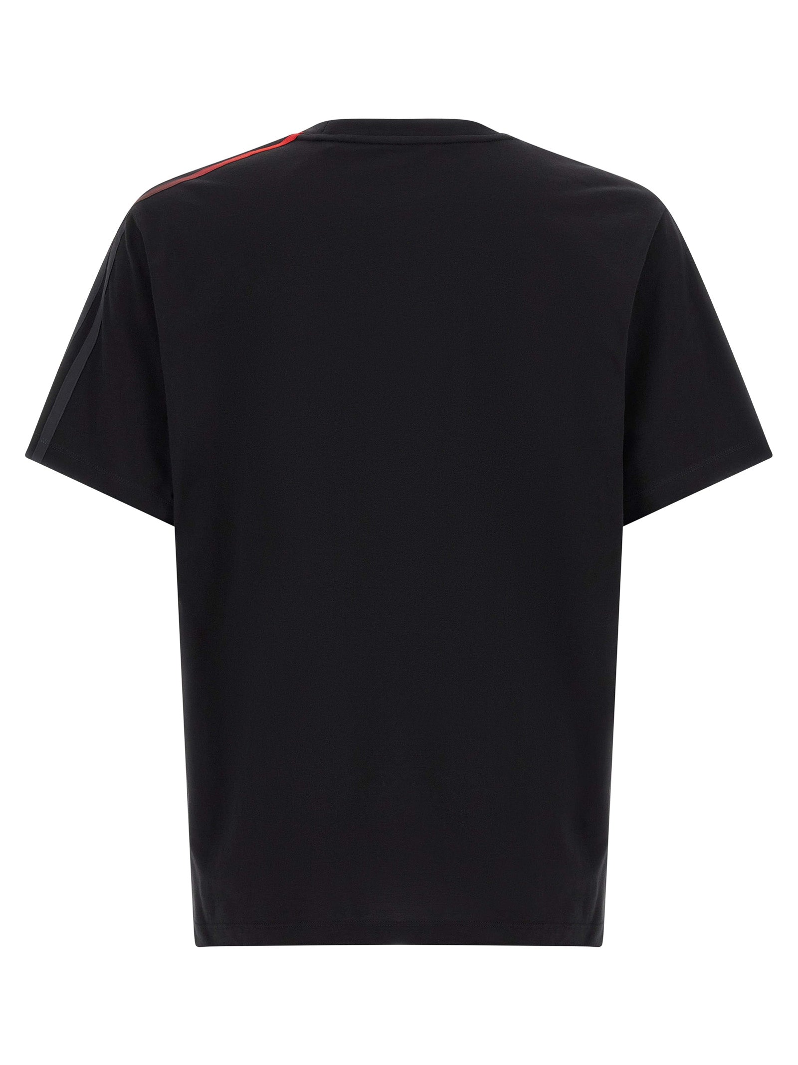 T-Shirt by Y-3 for men in cotton gradient, black, red & striped features an on trend silhouette, perfectly showcasing a on trend and for an elevated aesthetic.
