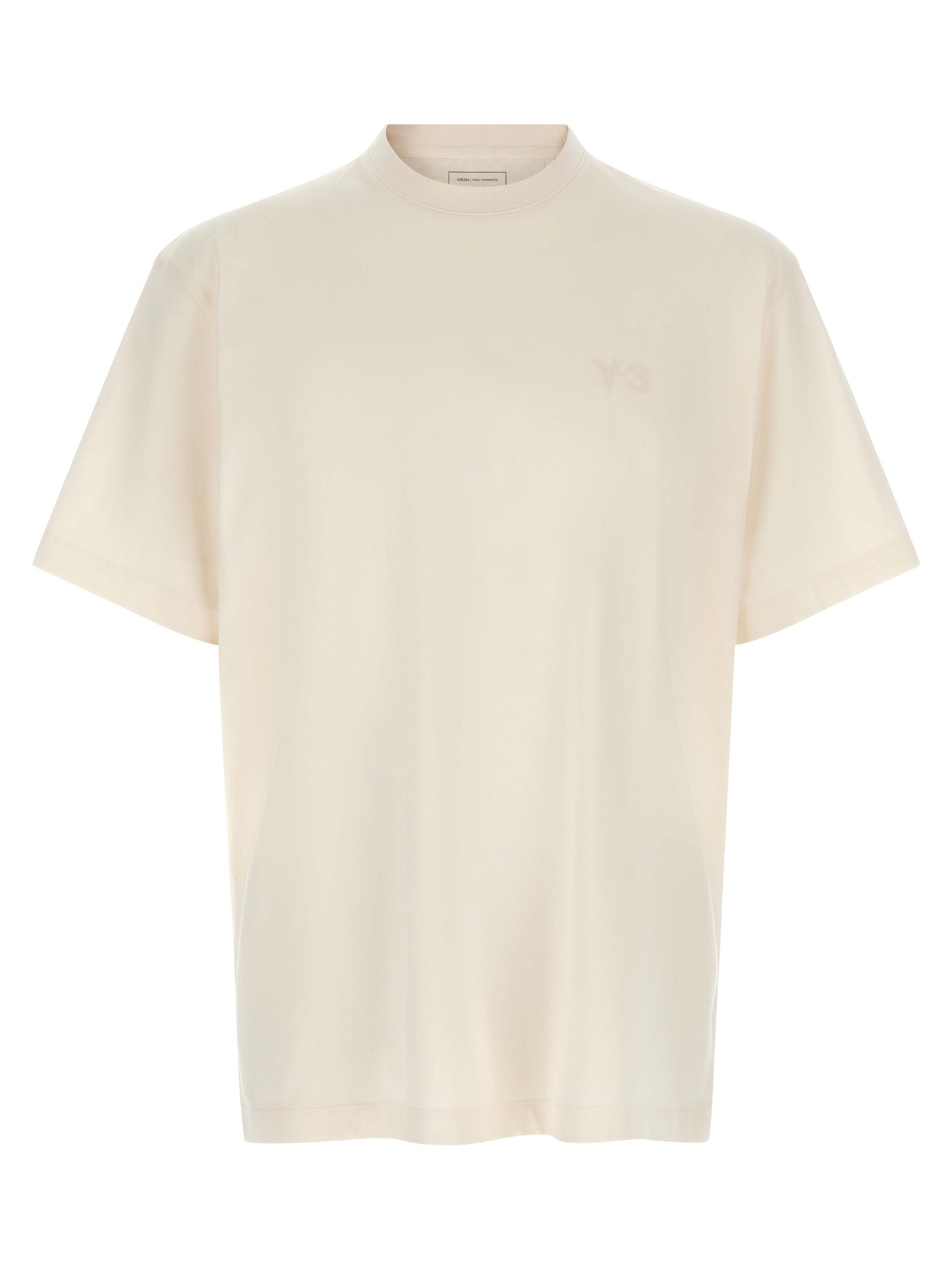 T-Shirt by Y-3 for men in cotton white features an on trend silhouette, perfectly showcasing a on trend short-sleeve and crew neckline for an elevated aesthetic.